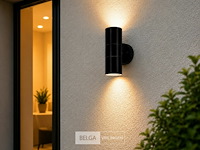 4 x buiten wandlamp up & down – 2xgu10 – zwart – ip44 – manolya-2 - afbeelding 4 van  6
