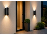 4 x buiten wandlamp up & down – gu10 – zwart – ip44 – safari