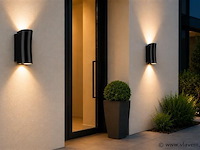 4 x buiten wandlamp up & down – gu10 – zwart – ip44 – safari - afbeelding 1 van  5