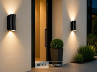 4 x buiten wandlamp up & down – gu10 – zwart – ip44 – safari - afbeelding 1 van  6