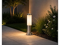 4 x buitenlamp tuinpaal – e27 – chroom – ip44 – 325mm – defne-3 - afbeelding 5 van  15