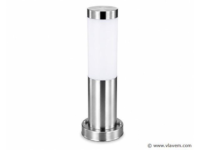 4 x buitenlamp tuinpaal – e27 – chroom – ip44 – 325mm – defne-3 - afbeelding 2 van  5