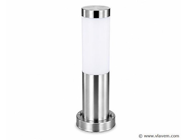 4 x buitenlamp tuinpaal – e27 – chroom – ip44 – 325mm – defne-3 - afbeelding 2 van  5
