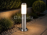 4 x buitenlamp tuinpaal – e27 – chroom – ip44 – 500mm – defne-4 - afbeelding 1 van  5