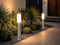 4 x buitenlamp tuinpaal – e27 – chroom – ip44 – 500mm – defne-4 - afbeelding 5 van  5