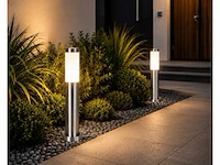 4 x buitenlamp tuinpaal – e27 – chroom – ip44 – 500mm – defne-4