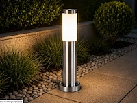 4 x buitenlamp tuinpaal – e27 – chroom – ip44 – 500mm – defne-4 - afbeelding 4 van  6