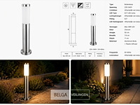 4 x buitenlamp tuinpaal – e27 – chroom – ip44 – 500mm – defne-4 - afbeelding 6 van  6
