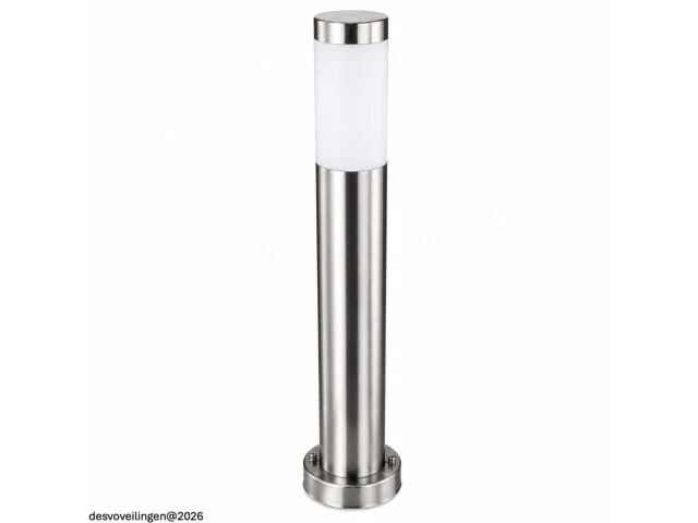 4 x buitenlamp tuinpaal – e27 – chroom – ip44 – 800mm – defne-5 - afbeelding 3 van  6