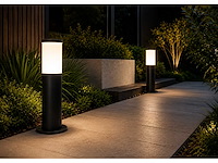 4 x buitenlamp tuinpaal – e27 – zwart – ip44 – 300mm – kavak-3 - afbeelding 1 van  8