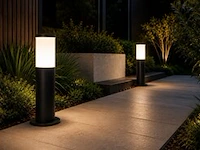 4 x buitenlamp tuinpaal – e27 – zwart – ip44 – 300mm – kavak-3
