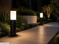 4 x buitenlamp tuinpaal – e27 – zwart – ip44 – 300mm – kavak-3 - afbeelding 2 van  6
