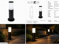 4 x buitenlamp tuinpaal – e27 – zwart – ip44 – 300mm – kavak-3 - afbeelding 6 van  6