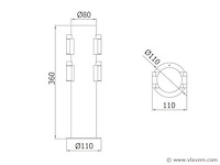4 x cortona buiten kolom 4 x schuko zwart - afbeelding 3 van  6