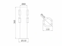4 x cortona buiten kolom 4 x schuko zwart - afbeelding 4 van  6