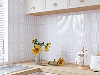 4 x cre8tive witte zelfklevende 3d wandtegels (16 stuks/pak) - afbeelding 3 van  4