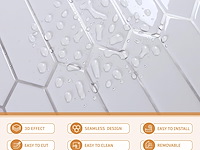 4 x cre8tive witte zelfklevende 3d wandtegels (16 stuks/pak) - afbeelding 4 van  4