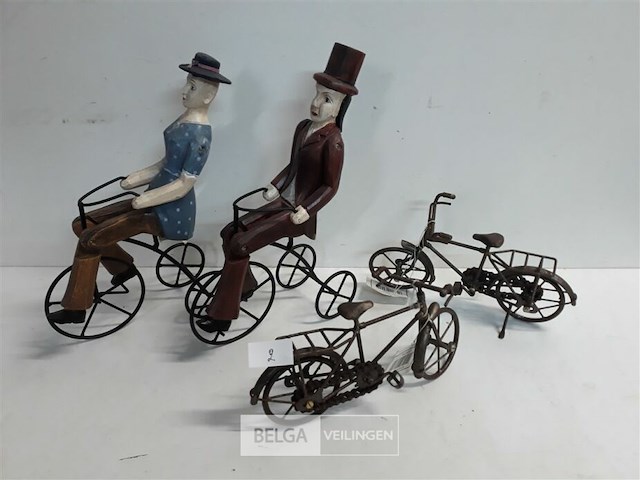 4 x deco fiets 2 assorti - afbeelding 2 van  3