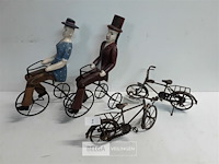 4 x deco fiets 2 assorti
