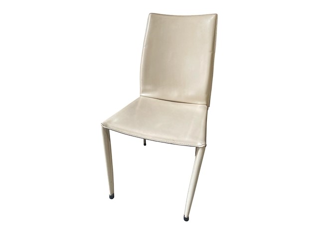 4 x designstoel - leder - wit - afbeelding 2 van  4