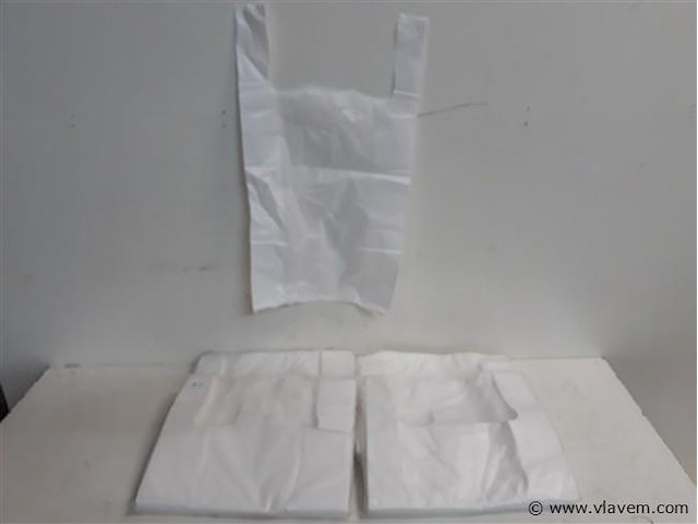 4 x draagtas hemdmodel 27x48 cm 100 stuks - afbeelding 1 van  2