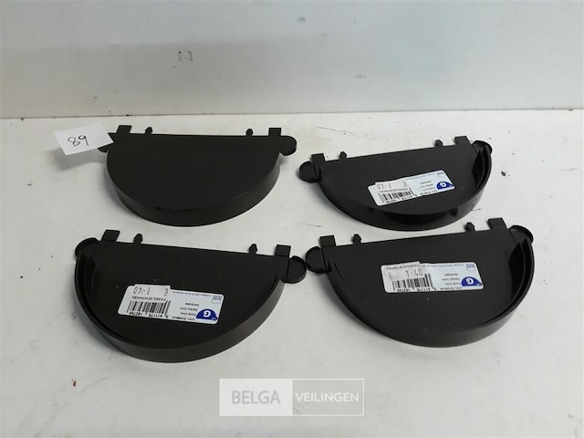 4 x eindstop 125mm bruin pvc regenafvoer - afbeelding 2 van  3