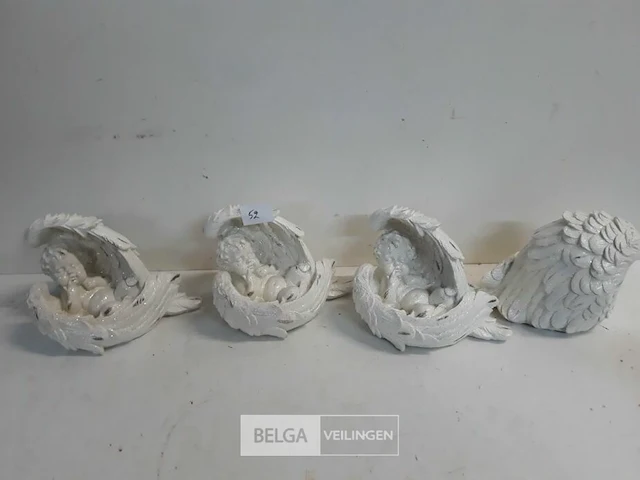 4 x engel polyester 18 x 14 cm - afbeelding 2 van  3
