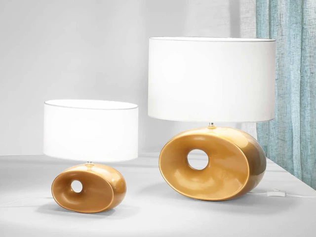 4 x eolo italiaanse tafellampen goud - afbeelding 3 van  6