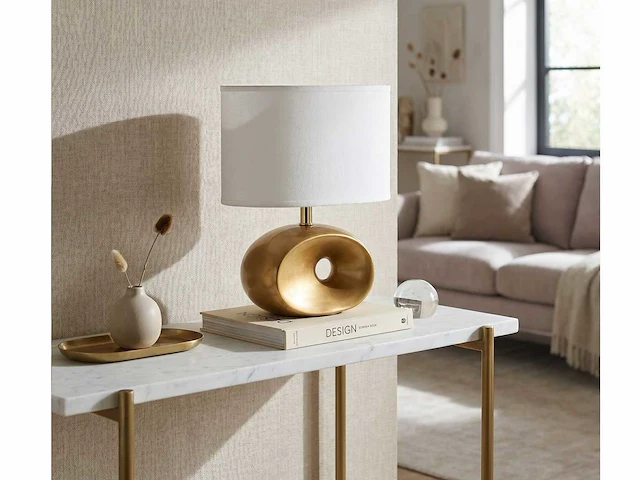 4 x eolo italiaanse tafellampen goud - afbeelding 6 van  6