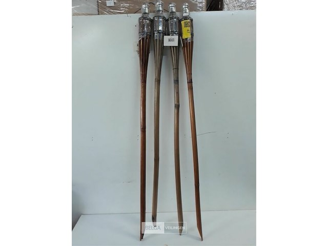 4 x fakkel uit bamboo 1 m - afbeelding 3 van  3