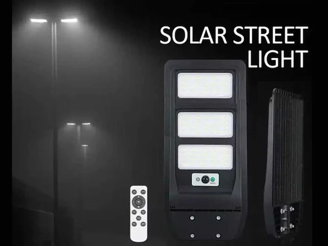 4 x gt lumino solar straatlantaarn 100w + pir + afstandsbediening - afbeelding 5 van  8