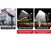 4 x gt lumino solar straatlantaarn 100w + pir + afstandsbediening - afbeelding 6 van  8