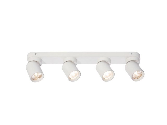 4 x gu10 opbouwspot armatuur 4 cilinder zand wit draaibaar - afbeelding 3 van  5
