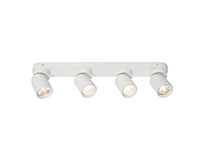 4 x gu10 opbouwspot armatuur 4 cilinder zand wit draaibaar - afbeelding 3 van  5