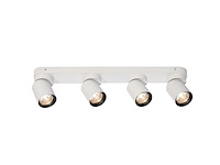 4 x gu10 opbouwspot armatuur 4 cilinder zand wit en zwart draaibaar - afbeelding 4 van  6