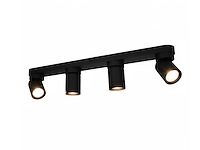 4 x gu10 opbouwspot armatuur 4 cilinder zand zwart draaibaar - afbeelding 2 van  7