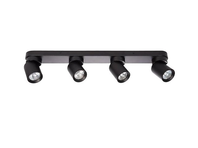 4 x gu10 opbouwspot armatuur 4 cilinder zand zwart draaibaar - afbeelding 5 van  7