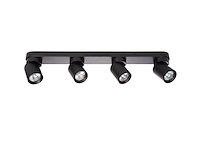 4 x gu10 opbouwspot armatuur 4 cilinder zand zwart draaibaar - afbeelding 5 van  7