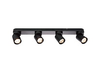 4 x gu10 opbouwspot armatuur 4 cilinder zand zwart draaibaar - afbeelding 3 van  7