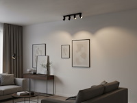 4 x gu10 opbouwspot armatuur 4 cilinder zand zwart en goud draaibaar - afbeelding 4 van  6