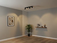 4 x gu10 opbouwspot armatuur 4 cilinder zand zwart en goud draaibaar - afbeelding 3 van  6
