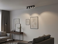 4 x gu10 opbouwspot armatuur 4 cilinder zand zwart en goud draaibaar - afbeelding 4 van  6