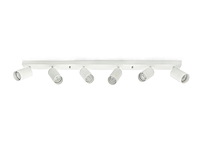 4 x gu10 opbouwspot armatuur 6 cilinders zand wit draaibaar - afbeelding 2 van  4
