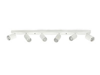4 x gu10 opbouwspot armatuur 6 cilinders zand wit draaibaar - afbeelding 2 van  4