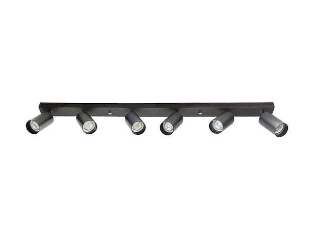 4 x gu10 opbouwspot armatuur 6 cilinders zand zwart draaibaar - afbeelding 3 van  4