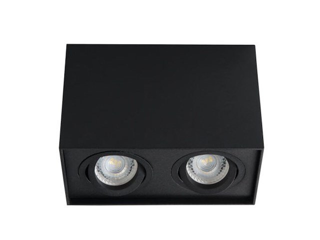 4 x gu10 opbouwspot armatuur dual fittingen zwart kantelbaar - afbeelding 2 van  7