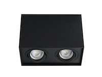 4 x gu10 opbouwspot armatuur dual fittingen zwart kantelbaar - afbeelding 2 van  7