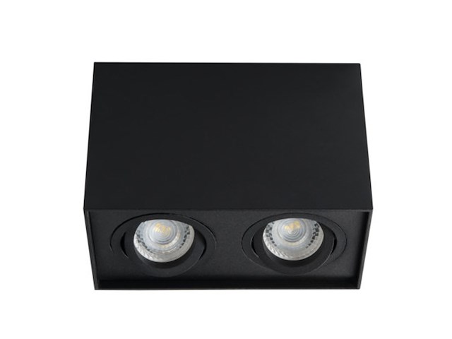 4 x gu10 opbouwspot armatuur dual fittingen zwart kantelbaar - afbeelding 2 van  7