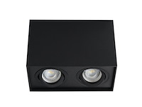 4 x gu10 opbouwspot armatuur dual fittingen zwart kantelbaar - afbeelding 2 van  7
