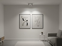 4 x gu10 opbouwspot armatuur dubbel cilinder zand wit en zwart draaibaar - afbeelding 3 van  6